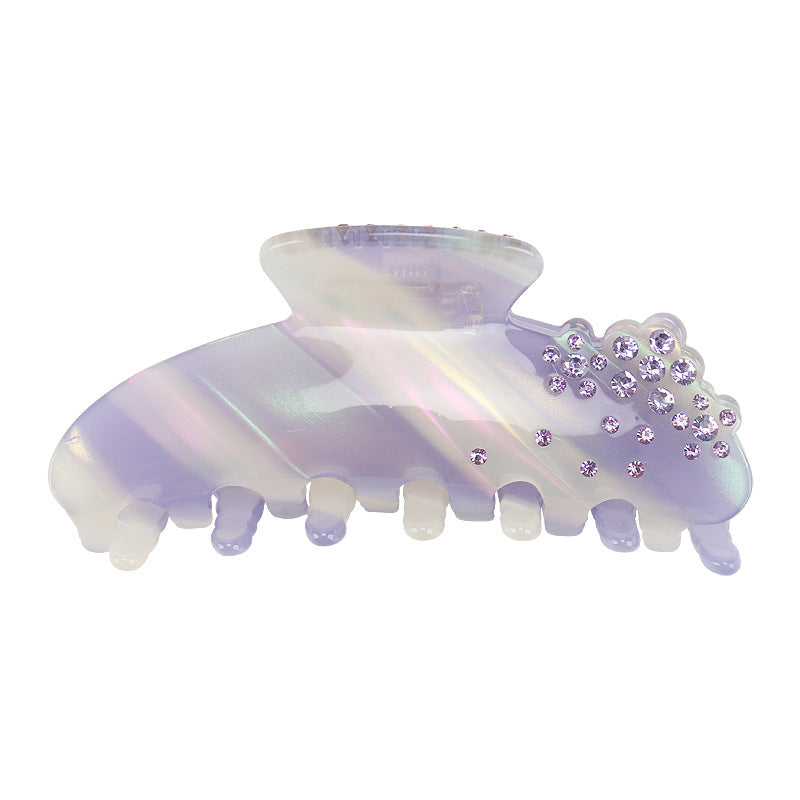 Dainty Crystal Hair Claw in Purple