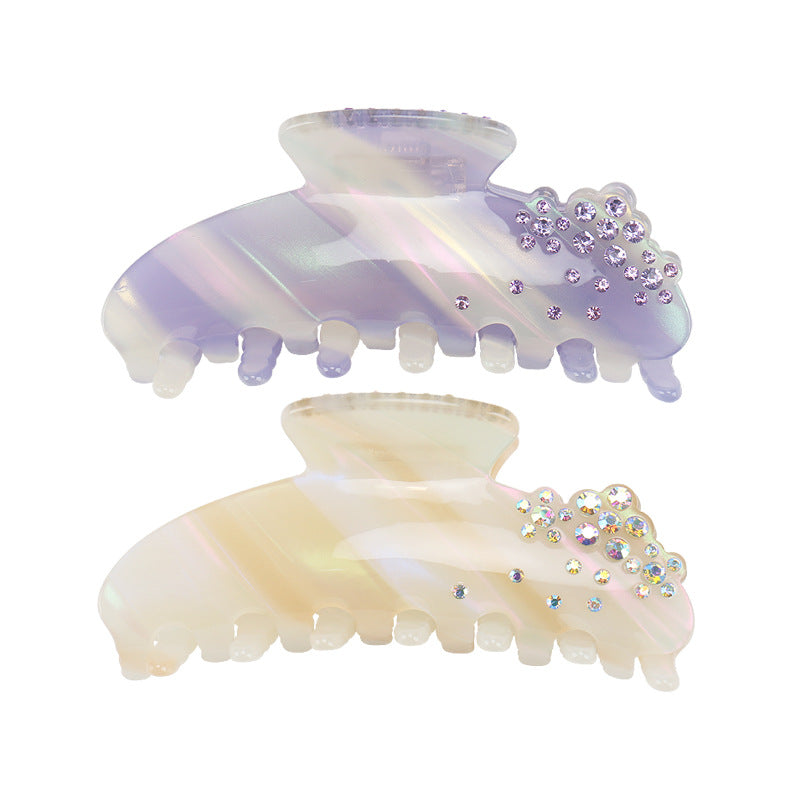 Dainty Crystal Hair Claw in Purple