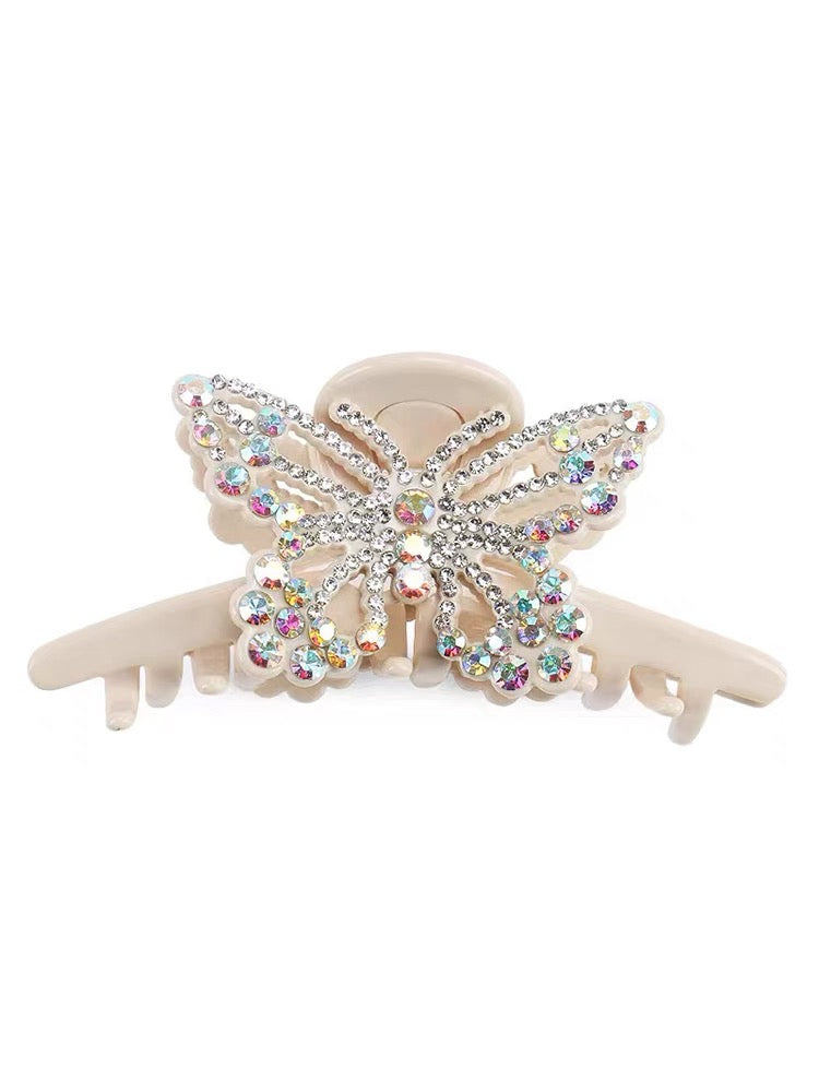 Krystal Flutter Hair Claw in Nude