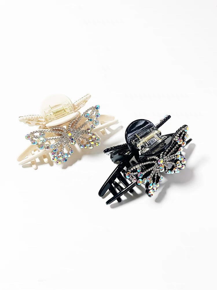 Krystal Flutter Hair Claw in Black