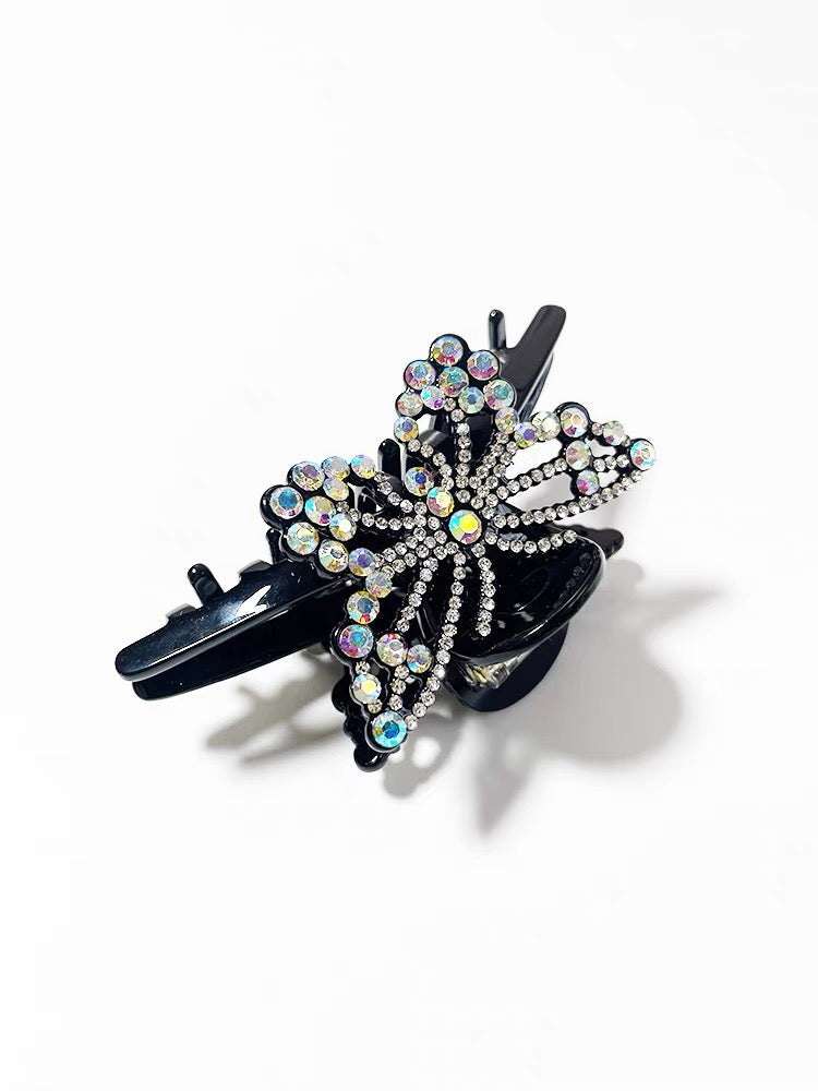 Krystal Flutter Hair Claw in Black