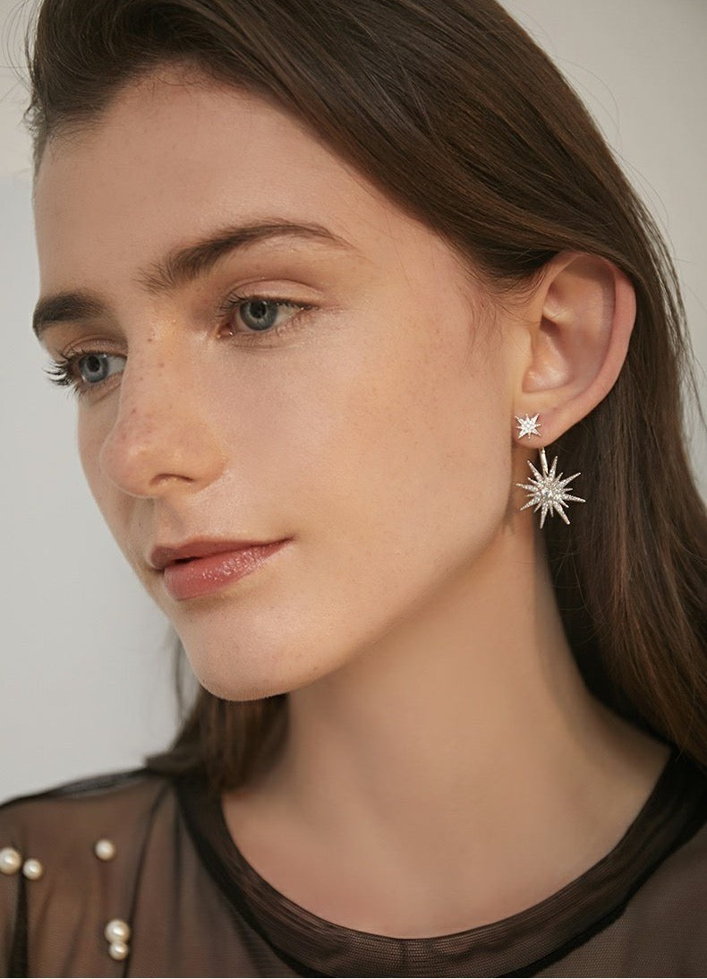 Wintry Duo Crystal Earrings