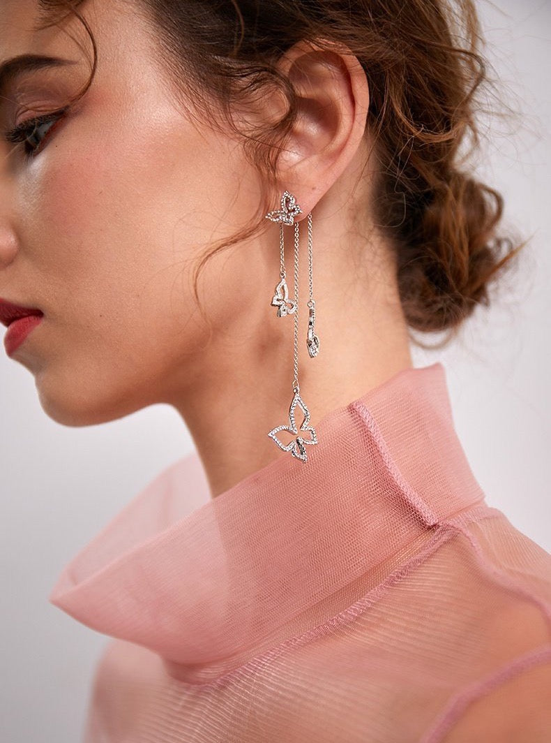 Flutter Butterfly Asymmetric Earrings