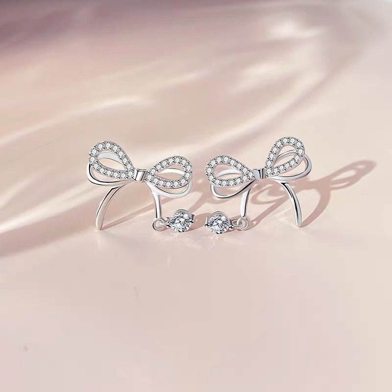 Diamond Bow Studs