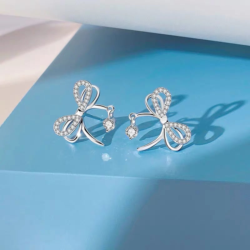 Diamond Bow Studs