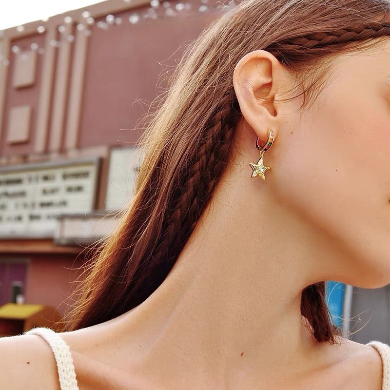 Lovesick Wish Star Dangle Earrings