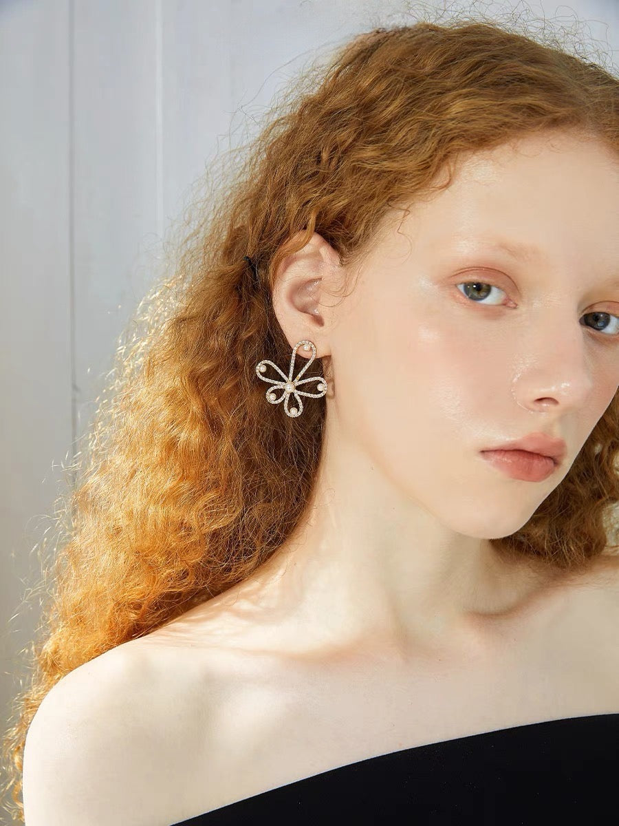 Blooms of Pearl Floral Earrings