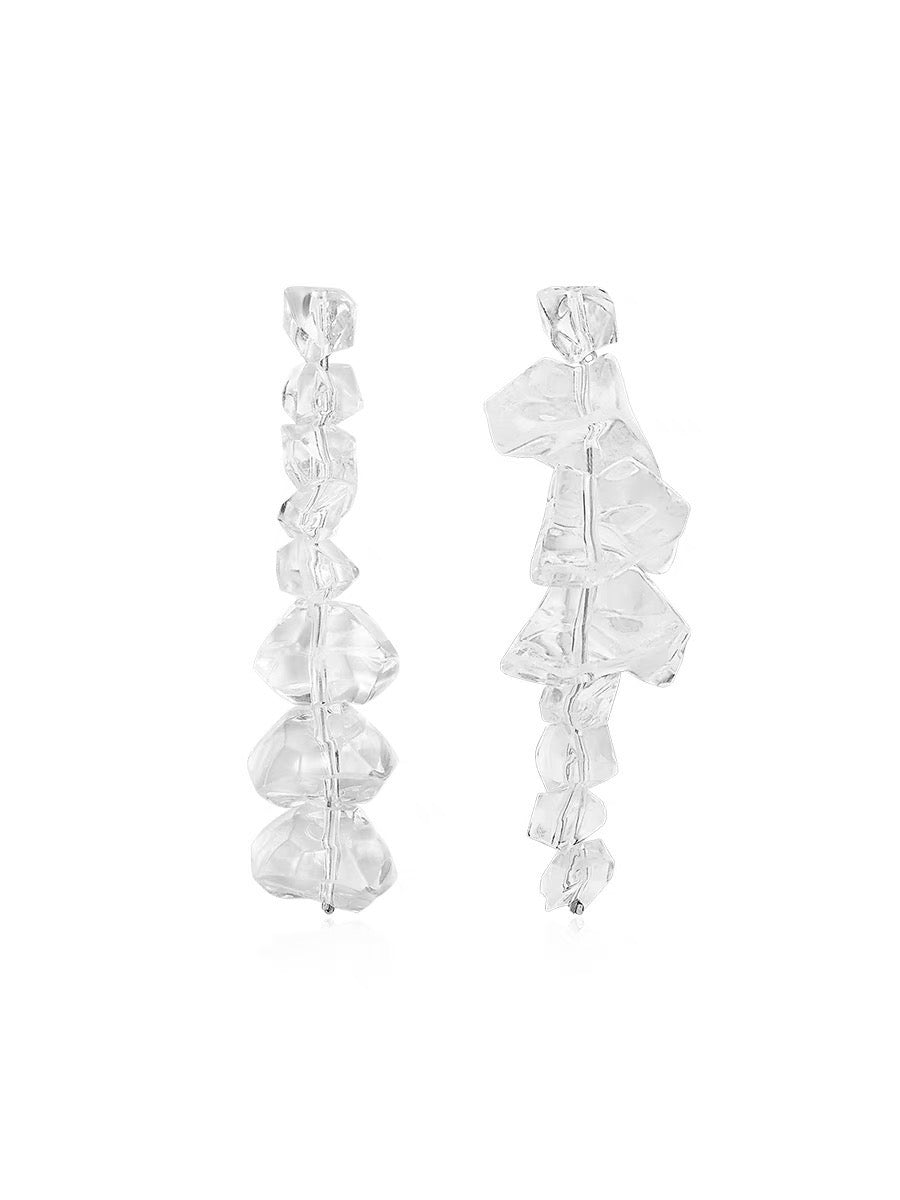 Long Drop Crystal Tassels Earrings