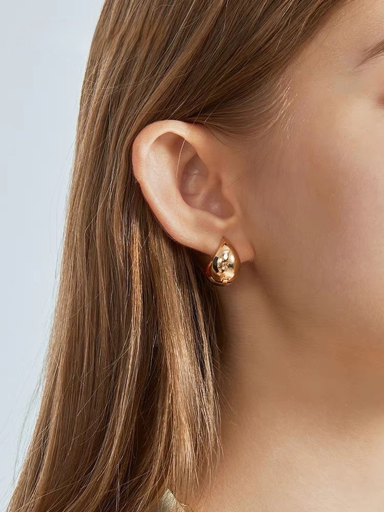 Gold Bean Earrings