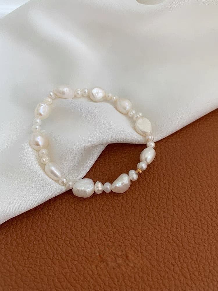 Sterling Silver Rhodium 5-6mm White Freshwater Cultured Pearl Bracelet Made  In Canada qh4769-7.25 - Walmart.com