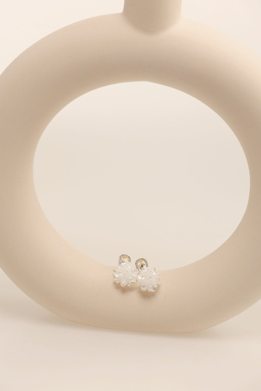Cultured Zircon Daisy Stud Earrings.