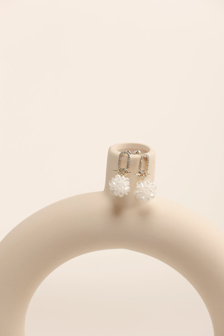 Cultured Zircon Daisy Stud Earrings.