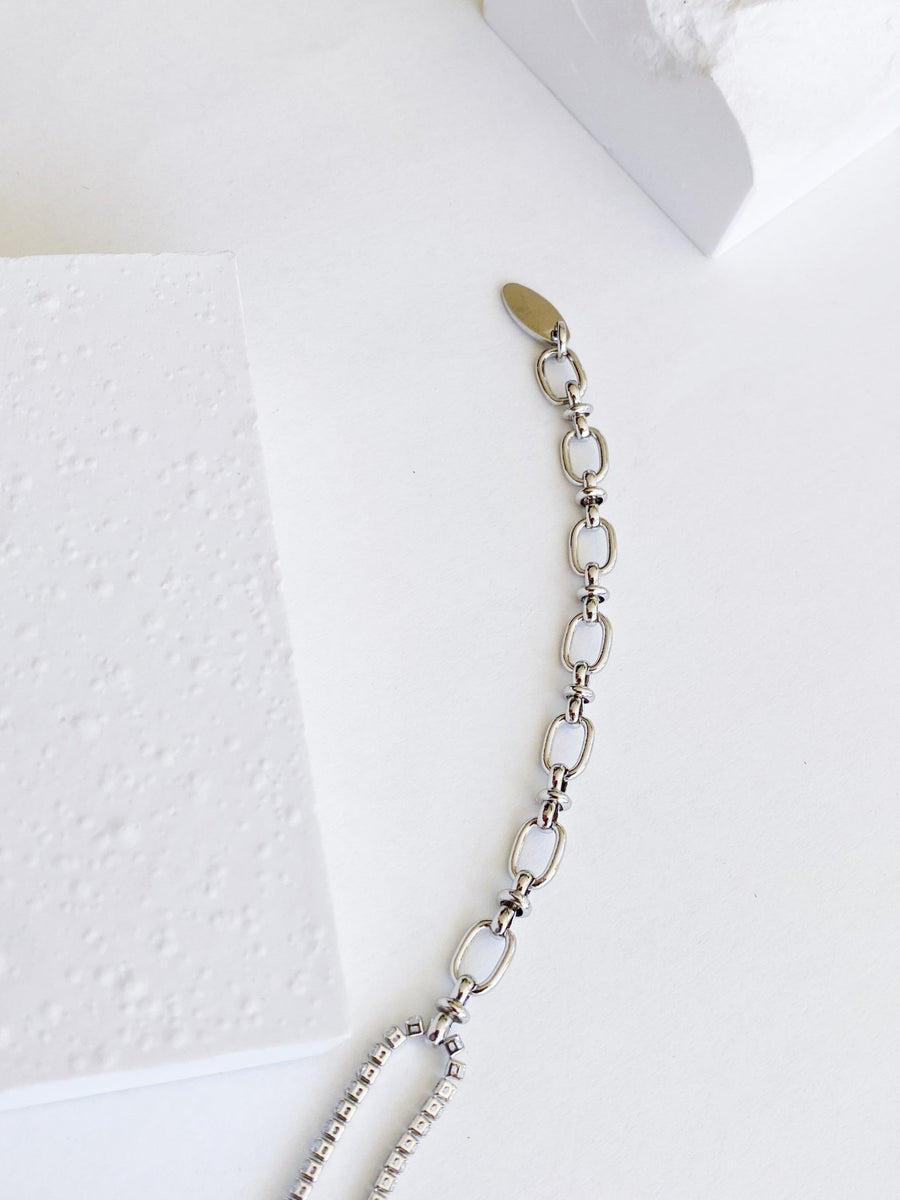 Double Chain Bracelet Silver or Gold Chain Bracelet 