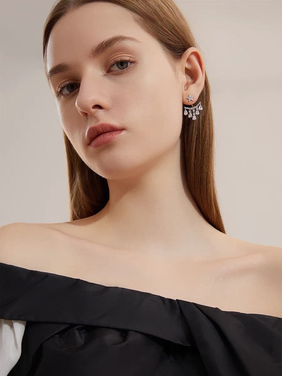 Dreamcatcher Wedding Earrings -White God.