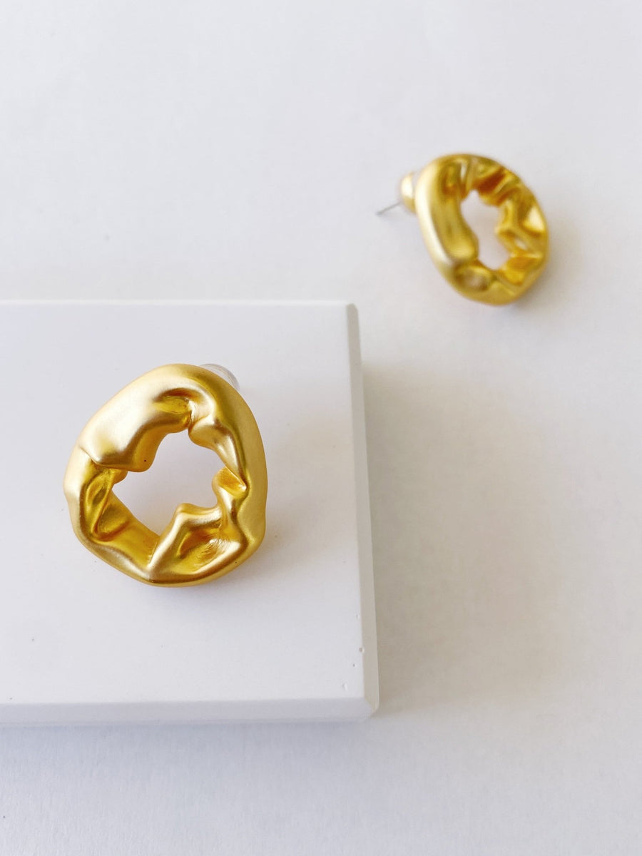 French Minimalist Gold Hoop Earrings Not Just Paris