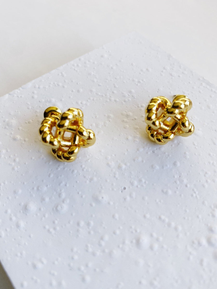 9ct gold deals knot stud earrings
