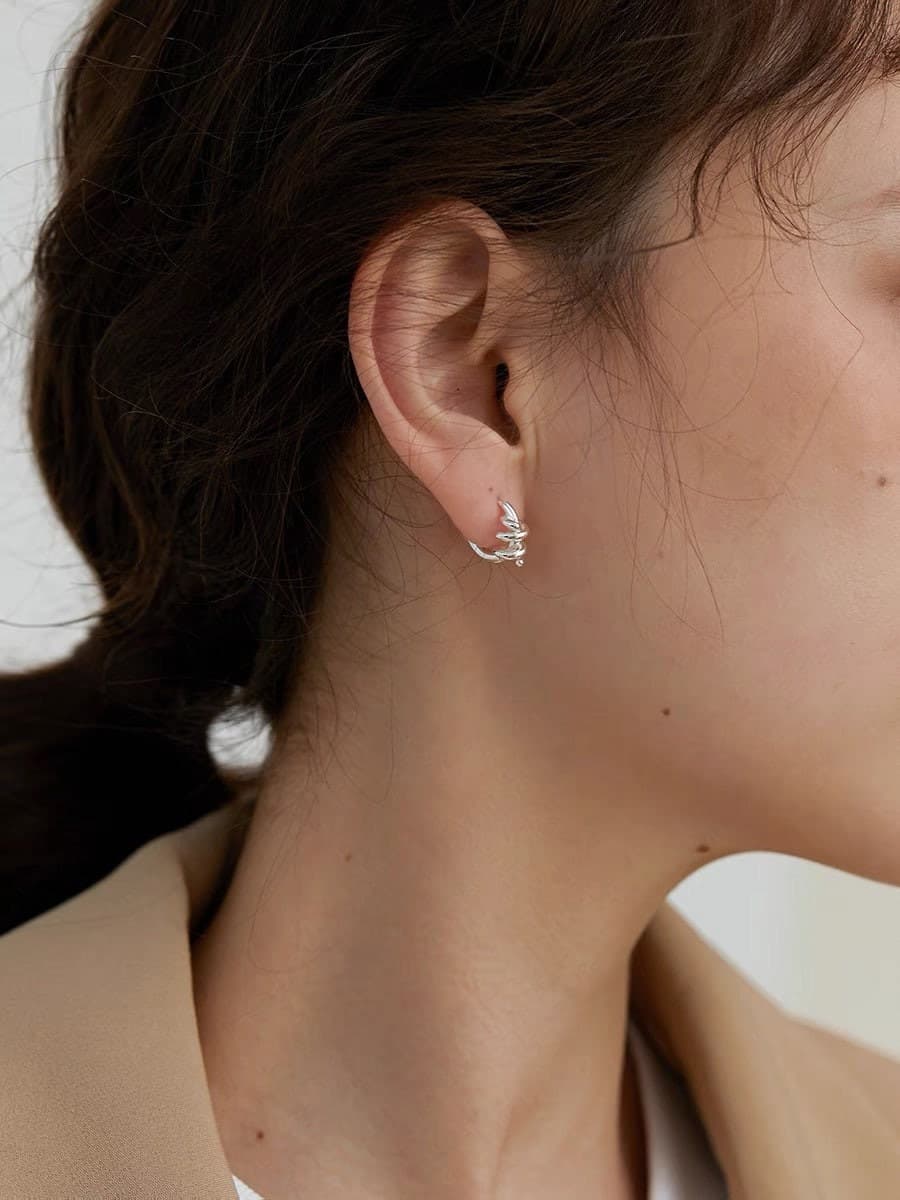 Mini Knot Minimalist Earrings.