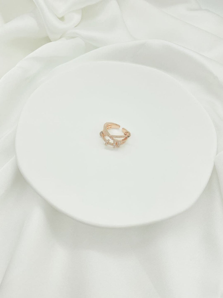 Rose Gold Link Chain Ring.