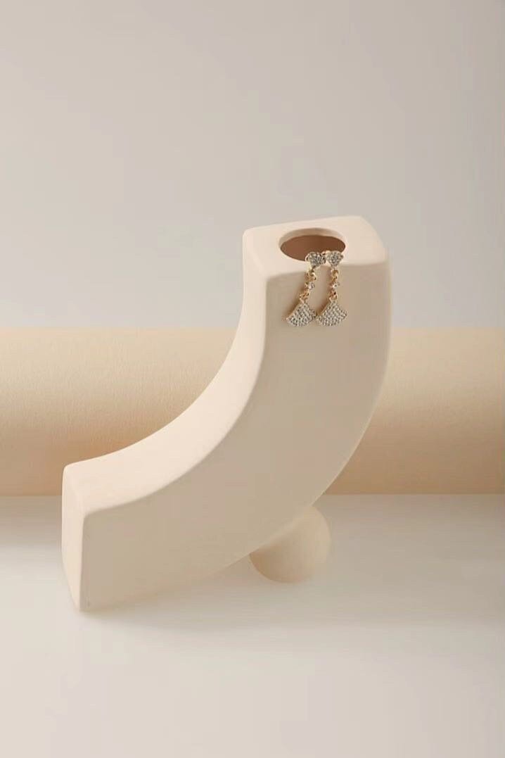 Sector Shape Stud Earrings.
