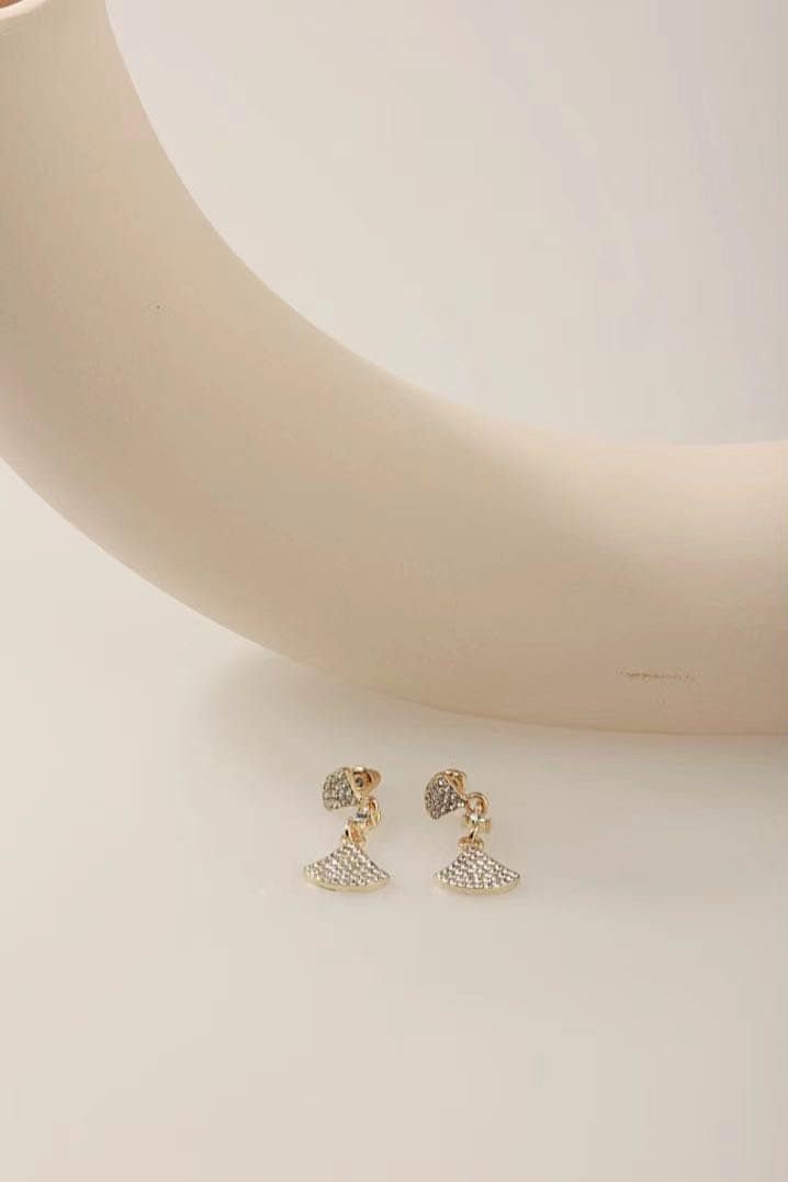 Sector Shape Stud Earrings.