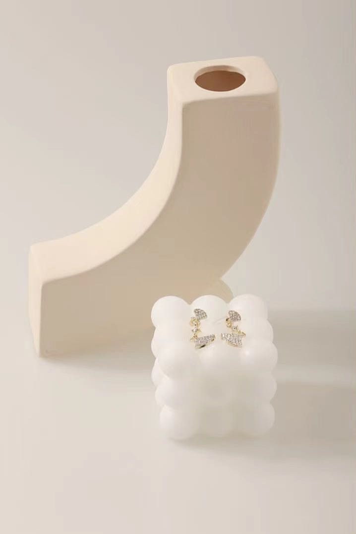 Sector Shape Stud Earrings.