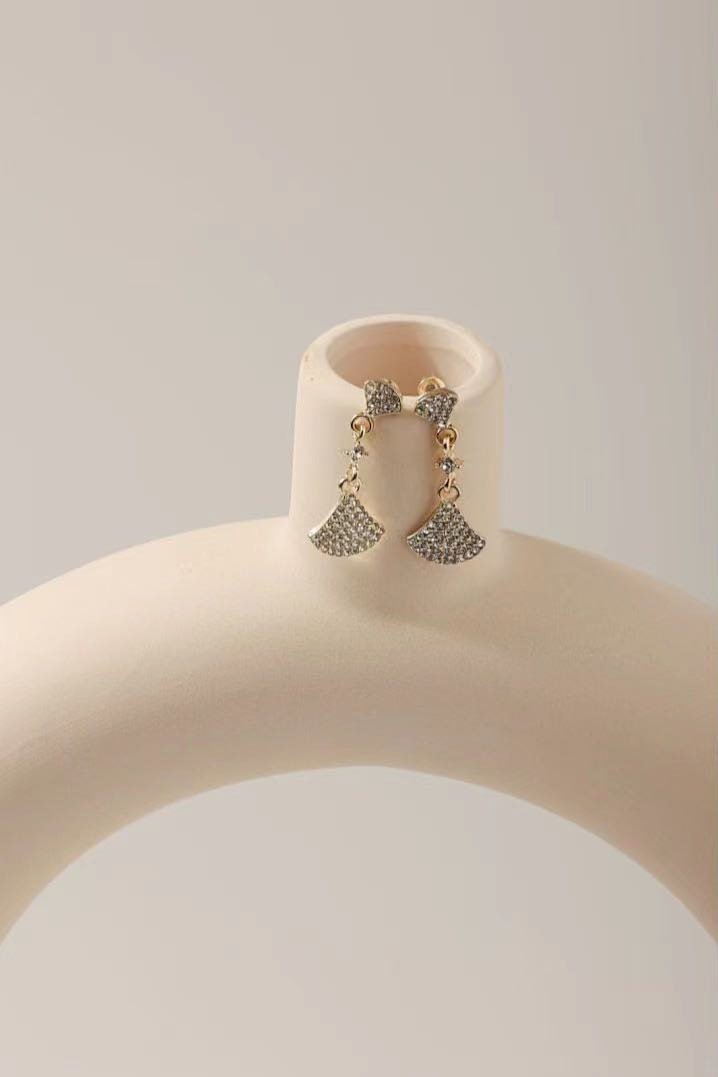 Sector Shape Stud Earrings.