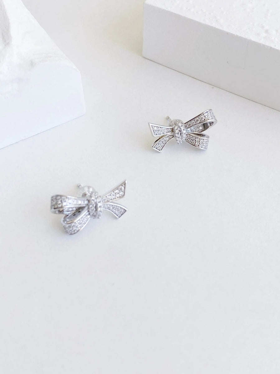 Small Bow Knot Stud Earrings Not Just Paris