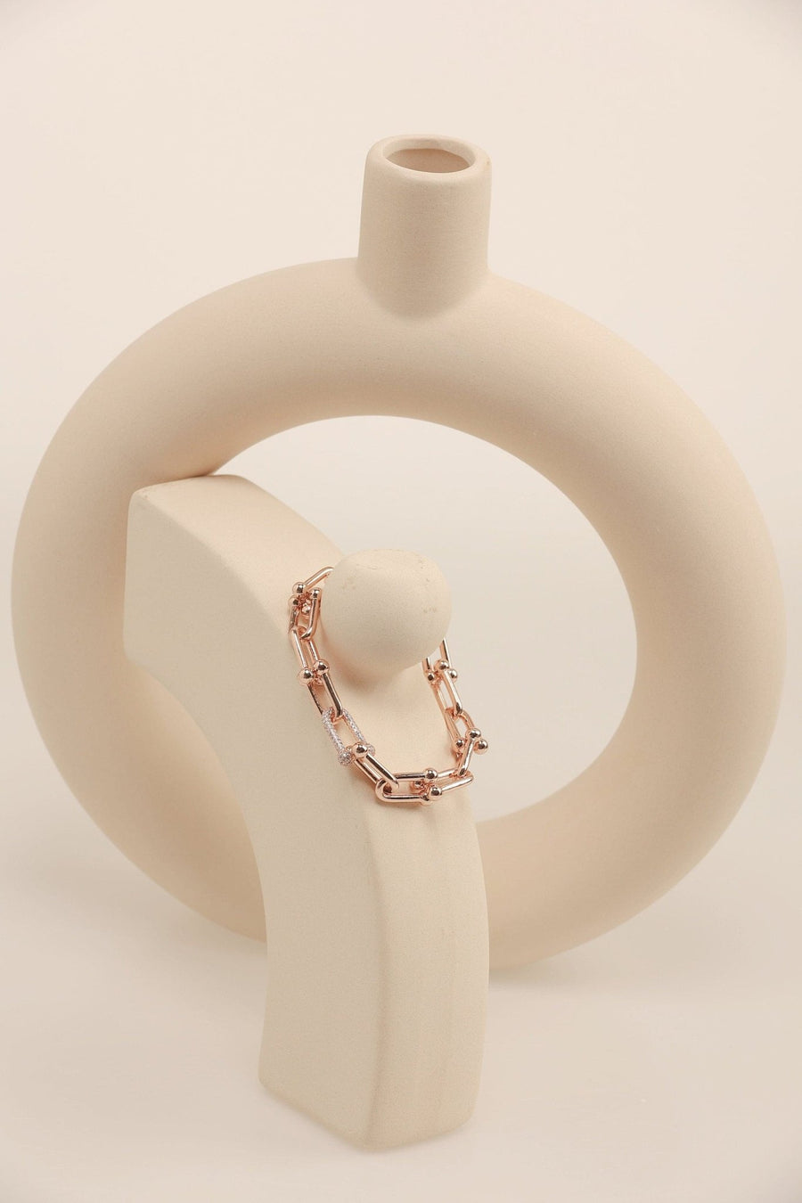 U-Link Chain Bracelet - Rose Gold.
