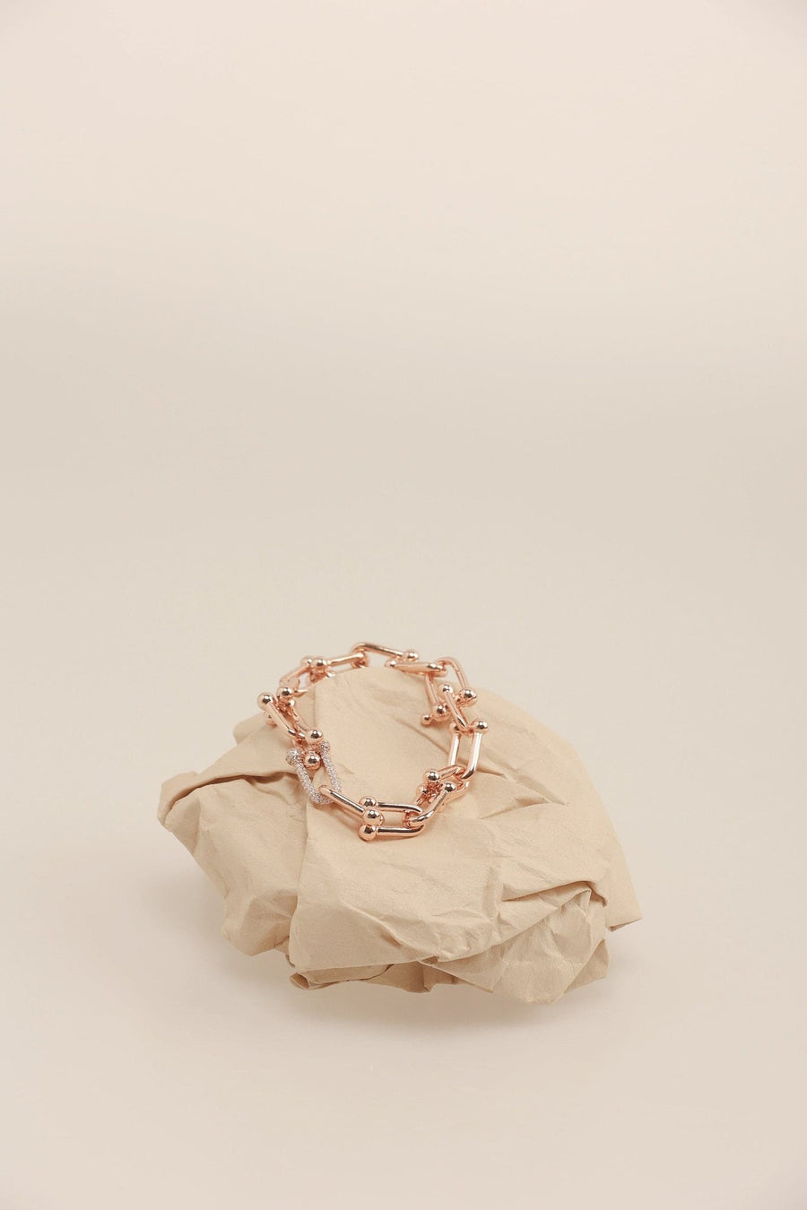U-Link Chain Bracelet - Rose Gold.